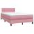 Pat box spring cu saltea, roz, 120x220 cm, catifea GartenMobel Dekor