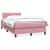 Pat box spring cu saltea, roz, 120x220 cm, catifea GartenMobel Dekor