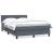 Pat box spring cu saltea, gri închis, 140x220 cm, catifea GartenMobel Dekor
