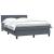 Pat box spring cu saltea, gri închis, 140x220 cm, catifea GartenMobel Dekor