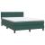 Pat box spring cu saltea, verde închis, 160x220 cm, catifea GartenMobel Dekor