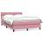 Pat box spring cu saltea, roz, 160x220 cm, catifea GartenMobel Dekor