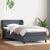 Pat box spring cu saltea, gri închis, 80x220 cm, catifea GartenMobel Dekor