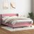 Pat box spring cu saltea, roz, 160x220 cm, catifea GartenMobel Dekor