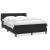 Pat box spring cu saltea, negru, 140x210 cm, catifea GartenMobel Dekor