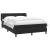 Pat box spring cu saltea, negru, 140x210 cm, catifea GartenMobel Dekor