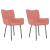Scaune de sufragerie, 2 buc., roz, catifea GartenMobel Dekor