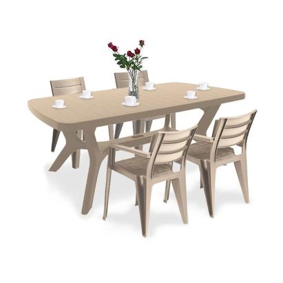 Curver Set mobilier de grădină Juliemore 4+1, culoare cappuccino Mobalis Homvera
