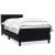 Pat box spring cu saltea, negru, 80x220 cm, catifea GartenMobel Dekor