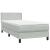 Pat box spring cu saltea, gri deschis, 90x220 cm, catifea GartenMobel Dekor