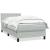 Pat box spring cu saltea, gri deschis, 90x220 cm, catifea GartenMobel Dekor