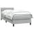 Pat box spring cu saltea, gri deschis, 90x210 cm, catifea GartenMobel Dekor