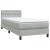 Pat box spring cu saltea, gri deschis, 90x210 cm, catifea GartenMobel Dekor