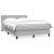 Pat box spring cu saltea, gri deschis, 160x210 cm, catifea GartenMobel Dekor
