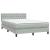 Pat box spring cu saltea, gri deschis, 160x210 cm, catifea GartenMobel Dekor