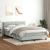 Pat box spring cu saltea, gri deschis, 160x210 cm, catifea GartenMobel Dekor
