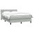 Pat box spring cu saltea, gri deschis, 160x220 cm, catifea GartenMobel Dekor