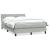 Pat box spring cu saltea, gri deschis, 160x220 cm, catifea GartenMobel Dekor