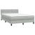 Pat box spring cu saltea, gri deschis, 160x220 cm, catifea GartenMobel Dekor