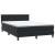 Pat box spring cu saltea, negru, 140x210 cm, catifea GartenMobel Dekor