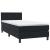 Pat cu arcuri cu saltea și LED, negru, 80x220 cm, catifea GartenMobel Dekor
