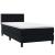 Pat cu arcuri cu saltea și LED, negru, 80x220 cm, catifea GartenMobel Dekor