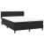 Pat box spring cu saltea, negru, 140x210 cm, catifea GartenMobel Dekor