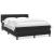 Pat box spring cu saltea, negru, 140x210 cm, catifea GartenMobel Dekor