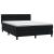 Pat box spring cu saltea, negru, 140x210 cm, catifea GartenMobel Dekor