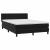 Pat box spring cu saltea, negru, 140x210 cm, catifea GartenMobel Dekor