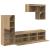 Unități pentru Pereți de TV Pe perete 6 pcs Stejar Artizanal GartenMobel Dekor