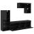 Unități pentru Pereți de TV 6 pcs Stejar Negru Lemn compozit GartenMobel Dekor