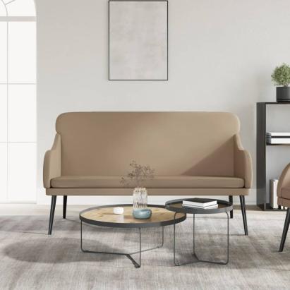 Bancă, cappuccino, 110x76x80 cm, piele ecologică GartenMobel Dekor