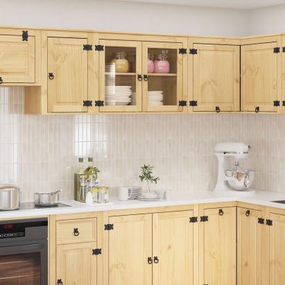 Dulap cu raft cu ușă Miere 60 x 32 x 40 cm Lemn de pin masiv GartenMobel Dekor