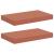 Raft de perete 2 pcs Roșu 40 x 23,5 x 4 cm Lemn compozit GartenMobel Dekor