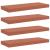Raft de perete 4 pcs Roșu 50 x 23 x 4 cm Lemn compozit GartenMobel Dekor