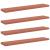 Raft de perete 4 pcs Roșu 120 x 23,5 x 4 cm Lemn compozit GartenMobel Dekor