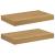 Raft de perete 2 pcs Maro 40 x 23,5 x 4 cm Lemn compozit GartenMobel Dekor