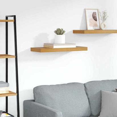 Raft de perete Pe perete Maro 50 x 23 x 4 cm Lemn compozit GartenMobel Dekor