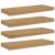 Raft de perete 4 pcs Maro 50 x 23 x 4 cm Lemn compozit GartenMobel Dekor