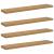 Raft de perete 4 pcs Maro 120 x 23,5 x 4 cm Lemn compozit GartenMobel Dekor