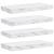 Raft de perete Pe perete 4 pcs Marmură albă 50 x 23,5 x 4 cm GartenMobel Dekor