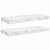 Raft de perete Pe perete 2 pcs Marmură albă 60 x 23,5 x 4 cm GartenMobel Dekor