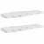 Raft de perete Pe perete 2 pcs Marmură albă 80 x 23,5 x 4 cm GartenMobel Dekor