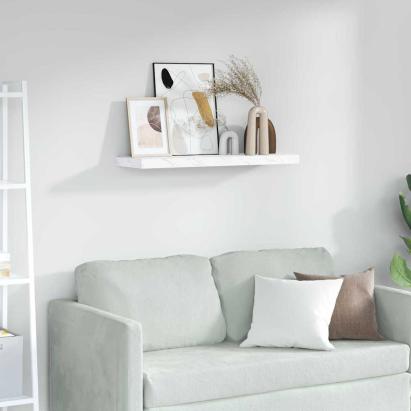 Raft de perete Marmură albă 90 x 23,5 x 4 cm Lemn compozit GartenMobel Dekor