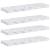 Raft de perete Pe perete 4 pcs Marmură albă 90 x 23,5 x 4 cm GartenMobel Dekor