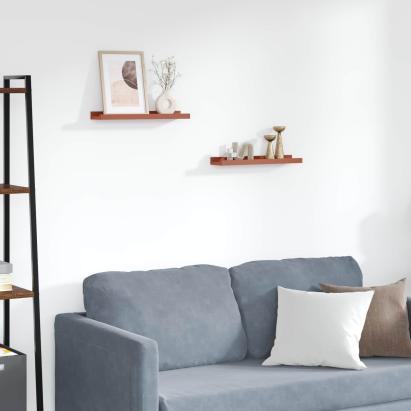 Raft de perete cu raft 2 pcs Roșu 40 x 9 x 3 cm Lemn compozit GartenMobel Dekor