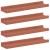 Raft de perete cu raft 4 pcs Roșu 40 x 9 x 3 cm Lemn compozit GartenMobel Dekor