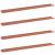 Raft de perete cu raft 4 pcs Roșu 115 x 9 x 3 cm Lemn compozit GartenMobel Dekor