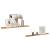 Raft de perete cu raft 2 pcs Maro 100 x 9 x 3 cm Lemn compozit GartenMobel Dekor
